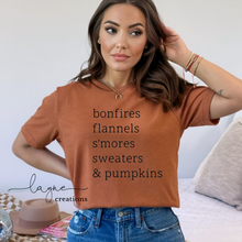 Load image into Gallery viewer, bonfires flannels s&#39;mores..
